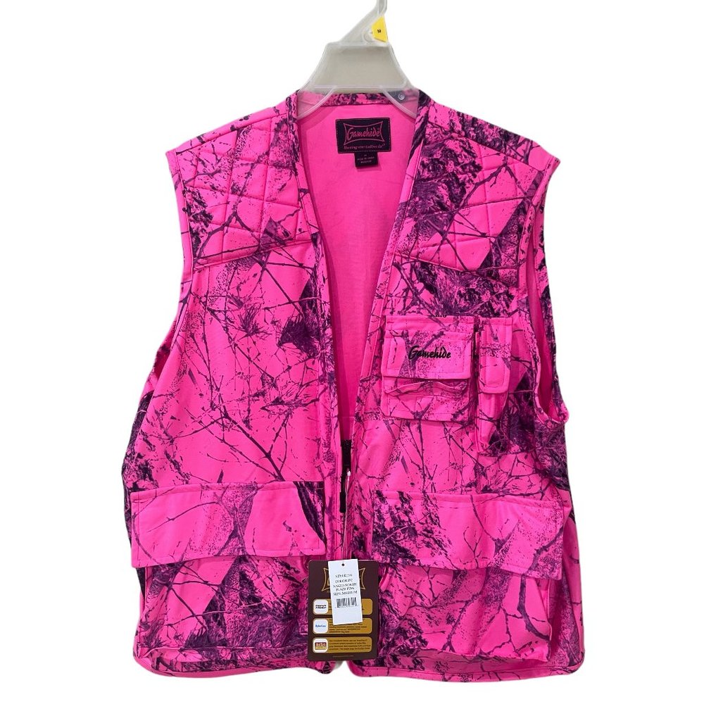 Womens Hunting/Fishing Vest Pink Camo